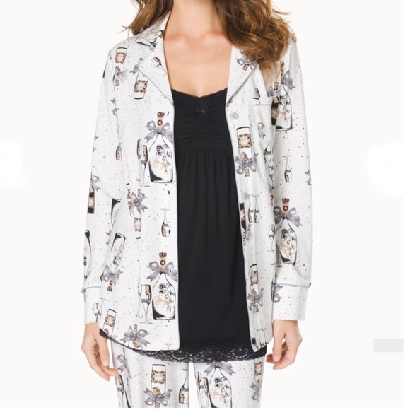 NWT Soma Celebration Embraceable Long Sleeve PJ Pajama Set ~ SMALL - Picture 2 of 8